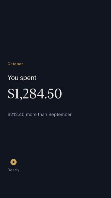 October review slide as you see it: You spent $1,284.50, $212.40 more than September